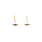 vintage Gold earrings with garnet 14 krt