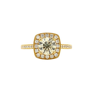 Gouden ring met diamant 18 krt