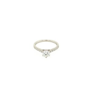 White gold ring with diamonds 18 krt