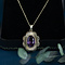 vintage Golden pendant with sapphire 14 kt