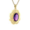 vintage Gold pendant with amethyst 14 krt
