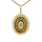 vintage Pendant with smoky quartz 9 krt