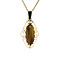 vintage Gold pendant with tiger eye 14 krt