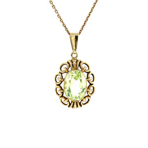 Gouden hanger met spinel 14 krt