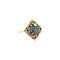 vintage Gouden ring met hematiet 14 krt