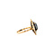 vintage Gouden ring met hematiet 14 krt