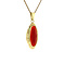 vintage Gold pendant with carnelian 14 krt