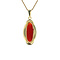 vintage Gold pendant with carnelian 14 krt