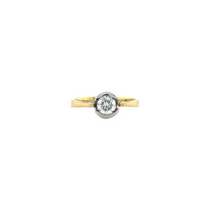 Gouden ring met diamant 18 krt