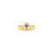 vintage Gold solitaire ring with diamond 18 kt