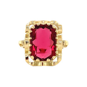 Queen's ring 14 krt - Ruby Ruby