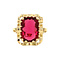 vintage Queen's ring 14 krt - Ruby Ruby