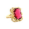 vintage Queen's ring 14 kt - Ruby Ruby
