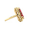 vintage Queen's ring 14 krt - Ruby Ruby