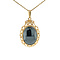 vintage Gold pendant with hematite 14 krt
