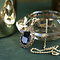 vintage Gold pendant with hematite 14 krt