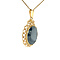 vintage Gold pendant with hematite 14 krt
