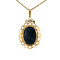 vintage Gold pendant with hematite 14 krt