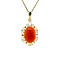 vintage Gold pendant with carnelian 14 krt