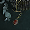 vintage Gouden hanger met carneool 14 krt