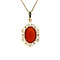 vintage Gold pendant with carnelian 14 krt