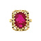 vintage Queen's ring 14 kt - Hot Pink