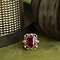 vintage Queen's ring 14 kt - Hot Pink