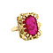 vintage Queen's ring 14 kt - Hot Pink