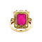 vintage Queen's ring 14 kt - Hot Pink