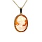 vintage Gold pendant with cameo 14 krt