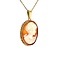 vintage Gold pendant with cameo 14 krt