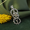 vintage Zilveren hanger en diamant 925