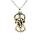 vintage Zilveren hanger en diamant 925