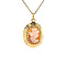vintage Gold pendant with cameo 18 krt