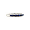 vintage White gold row ring with sapphire 18 krt