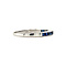 vintage White gold row ring with sapphire 18 krt