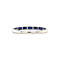 vintage White gold row ring with sapphire 18 krt