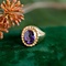 vintage Golden signet ring with amethyst 14 kt
