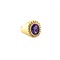 vintage Gouden zegelring met amethist 14 krt