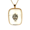 vintage Gold pendant with agate and diamond 14 krt/925