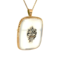 vintage Gouden hanger met agaat en diamant 14 krt/925