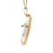 vintage Gold pendant with agate and diamond 14 krt/925