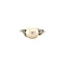 vintage Gouden ring met diamant en parel 18 krt