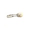 vintage Gouden ring met diamant en parel 18 krt