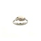 vintage Gouden ring met diamant en parel 18 krt