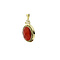 vintage Gold pendant with carnelian 14 kt