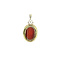 vintage Gold pendant with carnelian 14 kt