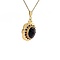 vintage Gold entourage pendant with garnet 14 kt