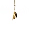 vintage Gouden entourage hanger met granaat 14 krt