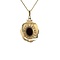 vintage Gouden entourage hanger met granaat 14 krt